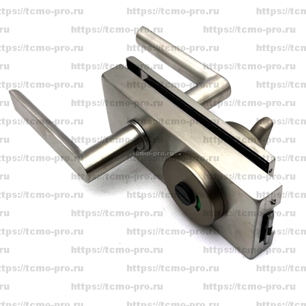 122-1634N-304 Замок с нажимной ручкой и притвором