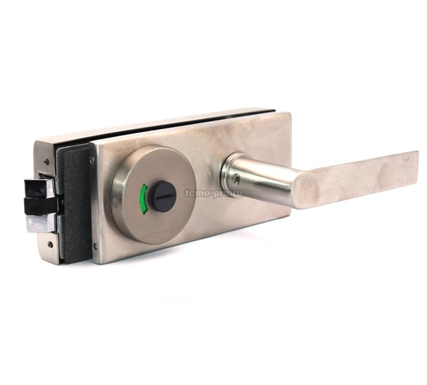 122-1634N-304 Замок с нажимной ручкой и притвором