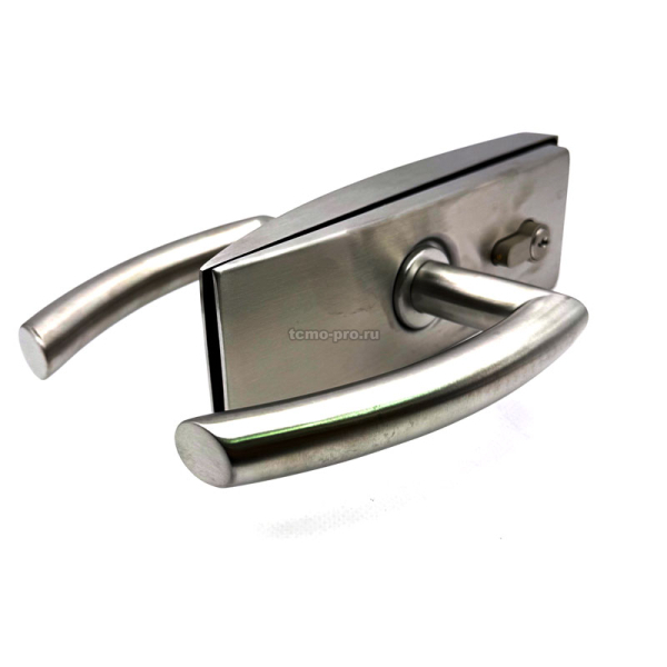 122-1701N-304 Стеклозамок с нажимной ручкой