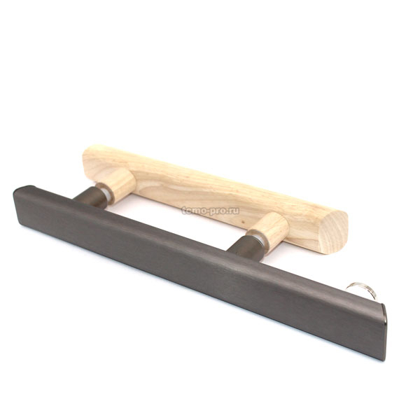 121-516 Ручка для стеклянной двери (магнит, алюминий+дерево)