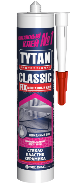 43340 Tytan Professional CLASSIC FIX клей монтажный прозрачный 310 мл 