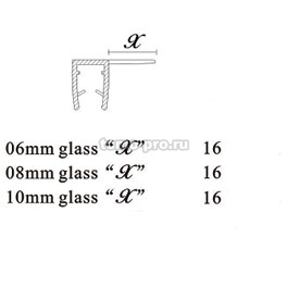 ПУ111-004-10 профиль уплотнительный для стекла 10 мм / 2.2 м