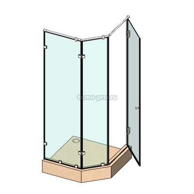 SN600-0055  Душевая кабинка трапеция