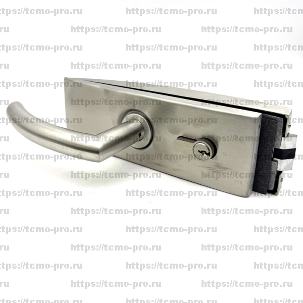 122-1701N-304 Стеклозамок с нажимной ручкой