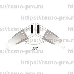 SN111-008С-8 профиль магнитный для стекла 8 мм / 135º / 2,2 м