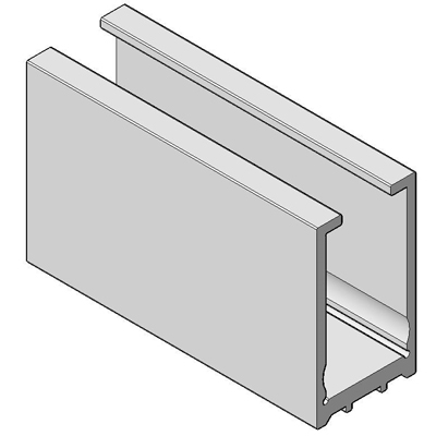 Профиль для крепления стекла 8 мм к стене