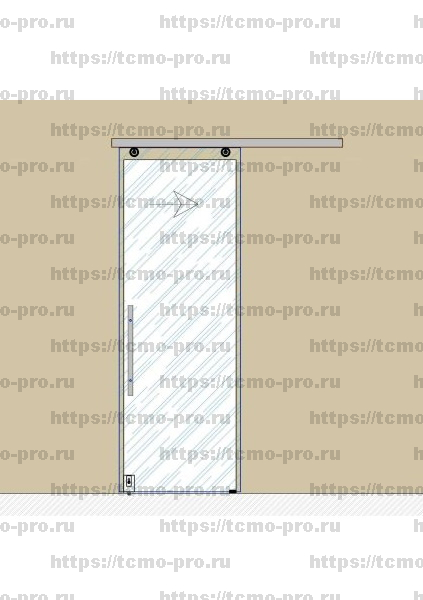 SND00-05 Дверь стеклянная межкомнатная одинарная на системе 